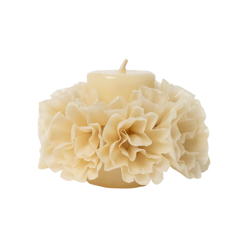 Small Skirted Candle | Ivory