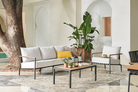Riveria  Outdoor Sofa, Lounge Chair & Coffee Table Set